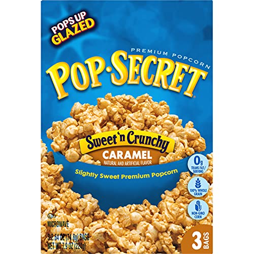 Pop Secret Popcorn, Sweet n Crunchy Caramel Microwave Popcorn, ...
