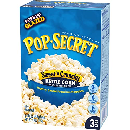 Pop Secret Popcorn, Sweet n Crunchy Kettle Corn Microwave Popco...
