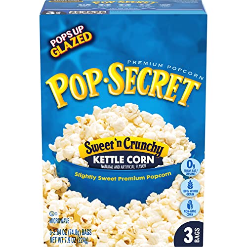 Pop Secret Popcorn, Sweet n Crunchy Kettle Corn Microwave Popco...