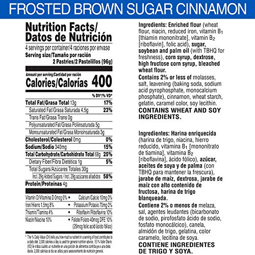 Kelloggs Pop-Tarts Frosted Brown Sugar Cinnamon - Toaster Pastr