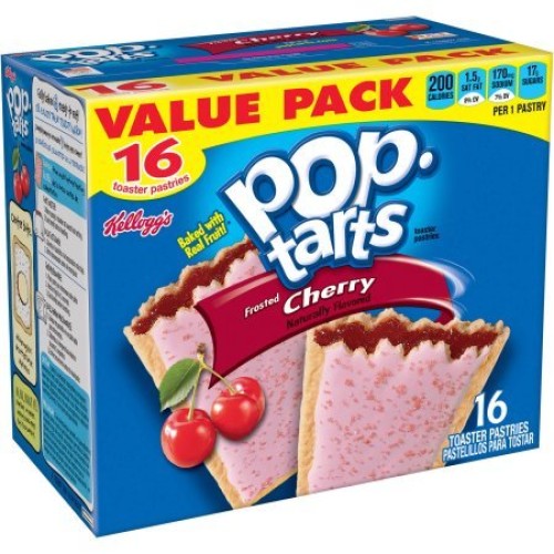 Kelloggs Pop-Tarts Frosted Cherry 16 Toaster Pastries Value Pac