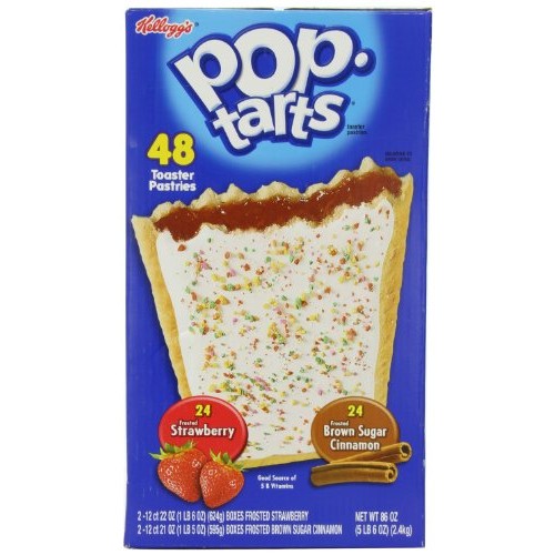 Kelloggs Pop-Tarts Frosted Toaster Pastries, 24-Strawberries &Amp;