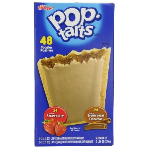 Kelloggs Pop-Tarts Frosted Toaster Pastries, 24-Strawberries &Amp;