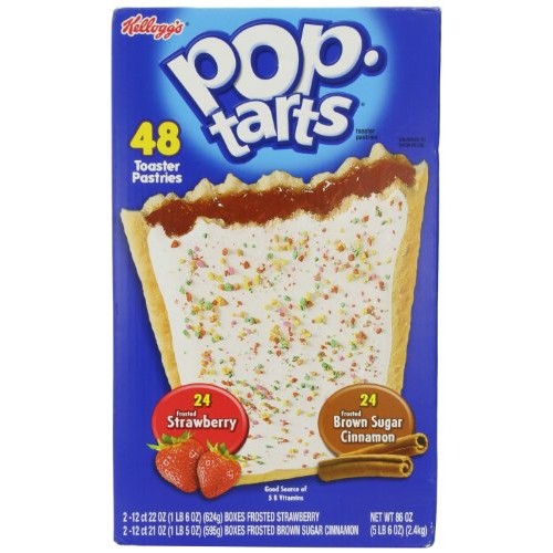 Kelloggs Pop-Tarts Frosted Toaster Pastries, 24-Strawberries &Amp;