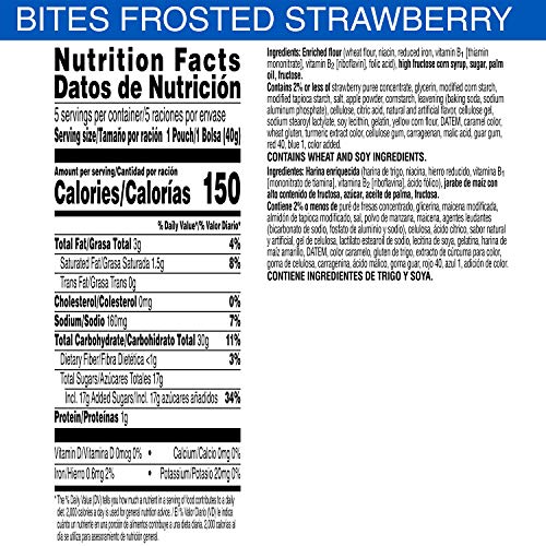 Pop-Tarts Bites, Tasty Filled Pastry Bites, Frosted Strawberry,