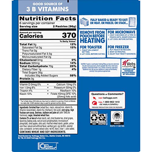 Pop-Tarts, Breakfast Toaster Pastries, Frosted Blueberry, Proudl