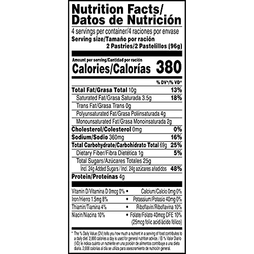 Pop-Tarts Breakfast Toaster Pastries, Unfrosted Blueberry Flavor