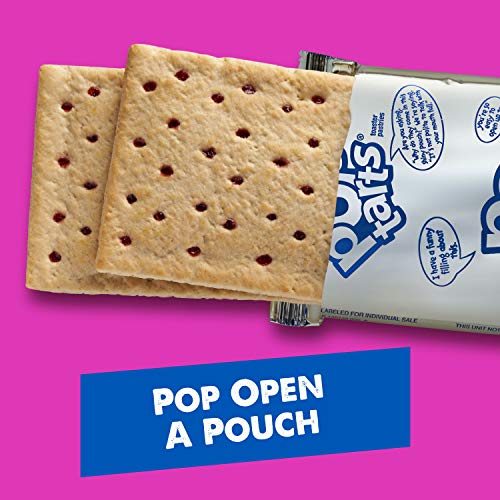 Pop-Tarts Breakfast Toaster Pastries, Unfrosted Strawberry Flavo