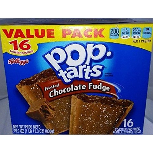 Pop Tarts Frosted Chocolate Fudge Value Pack 16 Pastries,29.3 Oz