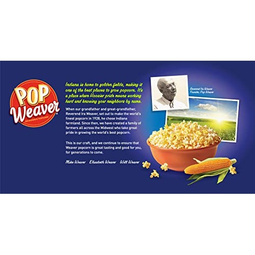 Pop Weaver Microwave Popcorn, Butter, 22 Bags Per Box