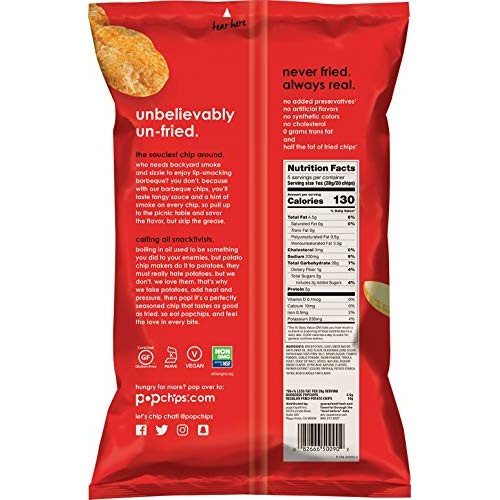 Popchips Barbeque Potato Chips 5 Oz Bags Pack Of 5
