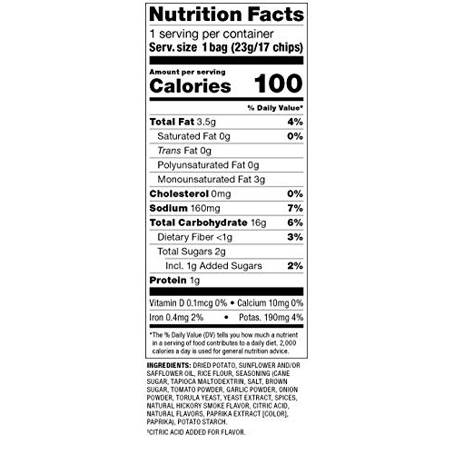 Popchips Potato Chips, Bbq, 0.8 Ounce Pack Of 24