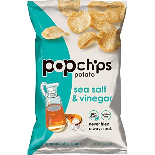 Popchips Potato Chips Sea Salt &Amp; Vinegar 5 Oz Bags Pack Of 12