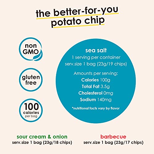 Popchips Potato Chips, Variety Pack, Single Serve 0.8 Ounce Pac