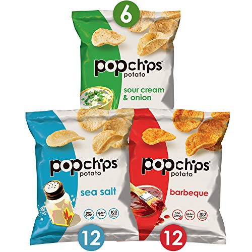 Popchips Potato Chips Variety Pack, Single Serve 0.8 Ounce Bags