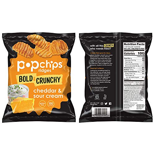 Popchips Ridges Potato Chips Variety Pack Single Serve 0.8 Oz Ba