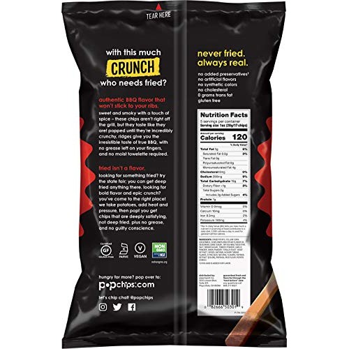 Popchips Ridges Tangy Barbeque Potato Chips 5 Oz Bags Pack Of 1
