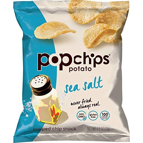 Popchips Salted Popped Potato Chips, 0.8 Ounce -- 48 Per Case.