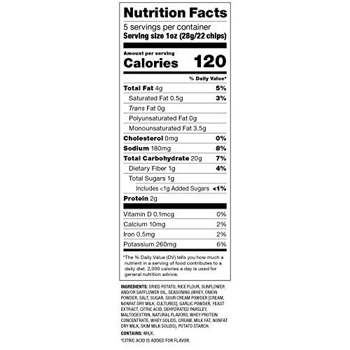 Popchips Sour Cream &Amp; Onion Potato Chips 5 Oz Bags Pack Of 5