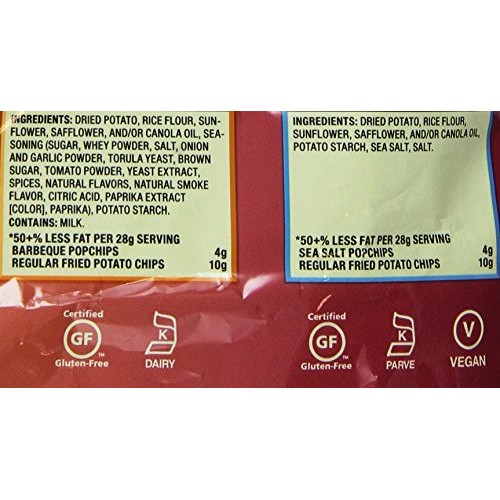 Popchips Variety Single Serve 6 Pack Chip, 4.8 Oz