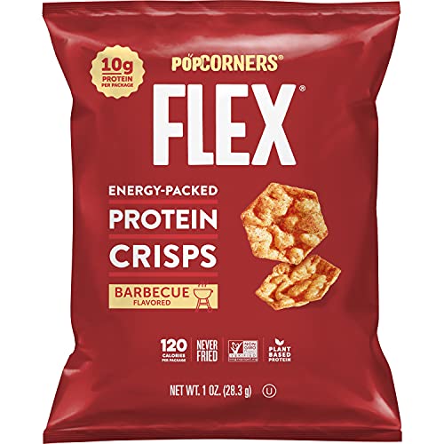 Popcorners Flex Protein Chips Vegan Gluten-Free Snacks, Barbecue
