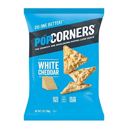 Popcorners White Cheddar Snack | Gluten Free Snack | 12 Pack, 7