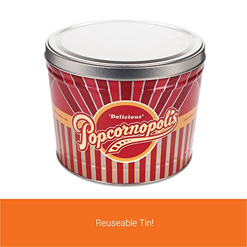 Popcornopolis Gourmet Popcorn 1.26 Gallon Tin With Cheddar Popcorn