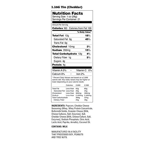 Popcornopolis Gourmet Popcorn 1.26 Gallon Tin With Cheddar Popcorn