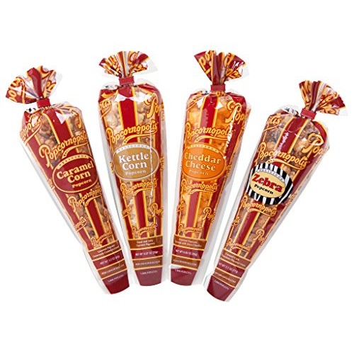 Popcornopolis Popcorn 12 Cone Snack Pack Gift Cone