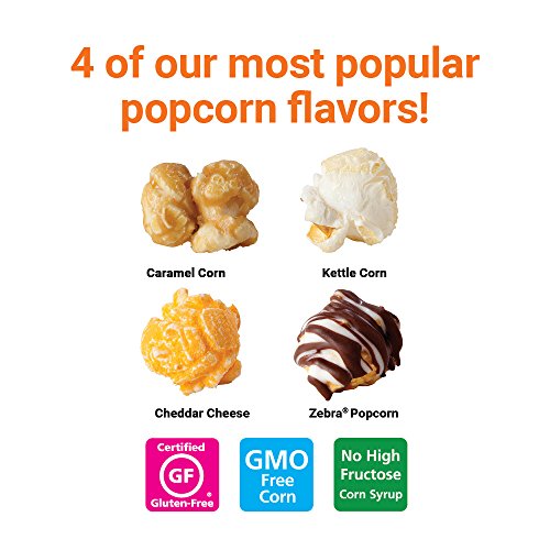 Popcornopolis Popcorn 12 Cone Snack Pack Gift Cone
