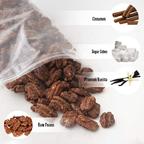 Gourmet Cinnamon Roasted Pecans 24 Oz 1.50 Lb Bag: Addictive S