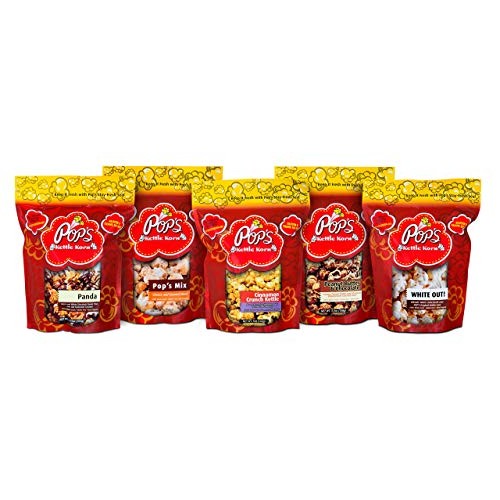 Pops Kettle Korn, Gourmet Popcorn, Decadent 5 Flavor Sampler Pack Pops Kettle Korn, Gourmet Popcorn, Decadent 5 Flavor Sampler Pack