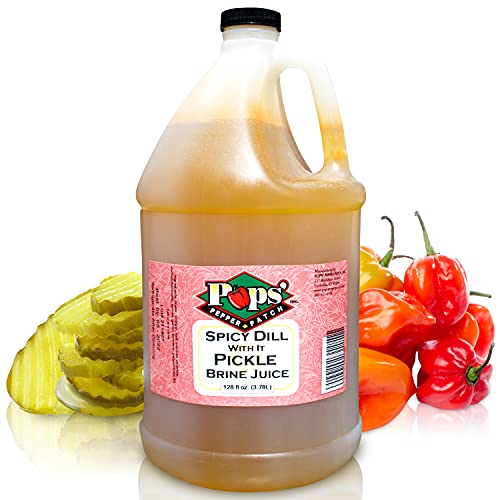 Pops Pepper Patch Spicy Dill Pickle Elixir One Gallon No Artific