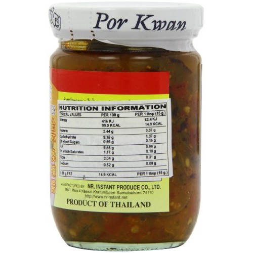 Por Kwan - Chilli Paste With Sweet Basil Leaves Net Wt 7 Oz