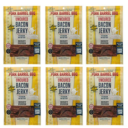 Honey Pepper Bacon Jerky 6 Pack - Bacon Jerky By Pork Barrel Bbq