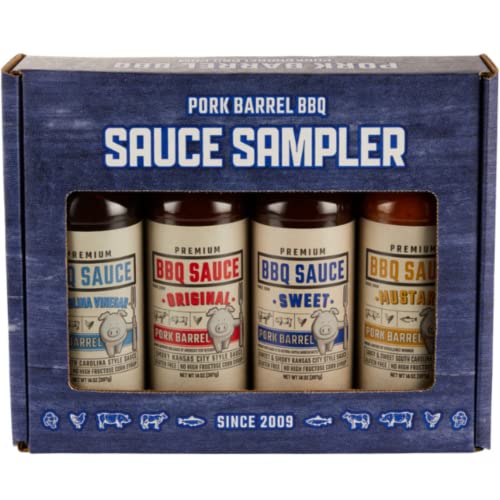 Pork Barrel BBQ Gifts for Men Set - BBQ Sauce Gift Set I The Ult...