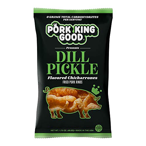Pork King Good Dill Pickle Pork Rinds Chicharrones 4 Pack Ke
