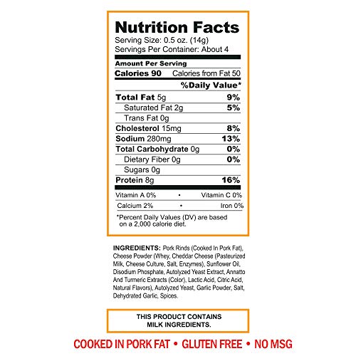 Pork King Good Nacho Cheddar Pork Rinds Chicharrones 4 Pack