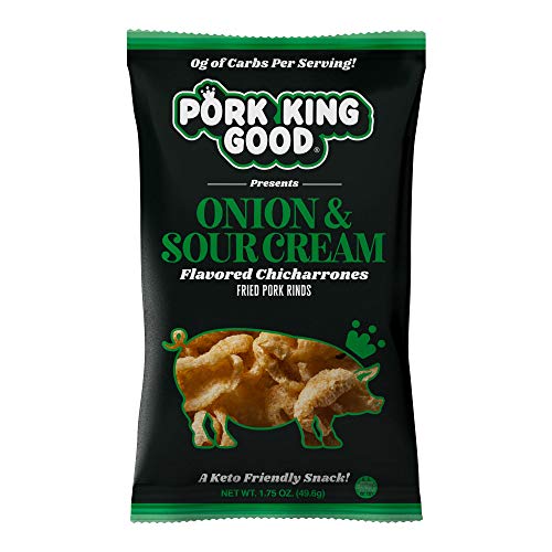Pork King Good Onion &Amp; Sour Cream Pork Rinds Chicharrones 4 P