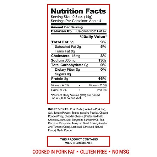 Pork King Good Pepperoni Pizza Pork Rinds Chicharrones 4 Pack...