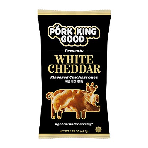 Pork King Good Pork Rinds Chicharrones White Cheddar, 4 Pack