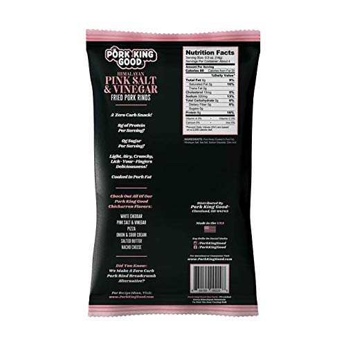 Pork King Good Pork Rinds - Himalayan Pink Salt &Amp; Vinegar 24 Pac