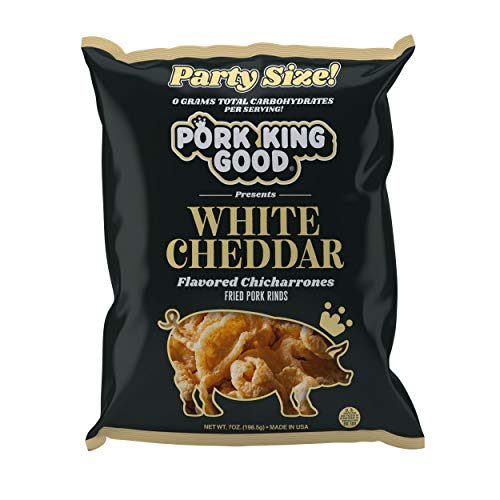 Pork King Good White Cheddar Pork Rinds 7 Oz Family Size Chicha