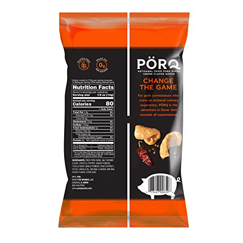 Porq Artisan Fried Pork Rinds - Bbq &Amp; Zesty Chipotle; Keto Frien