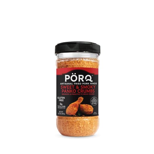 PÖRQ Artisanal Fried Pork Rinds Panko Crumbs, Sweet and Smoky BB...