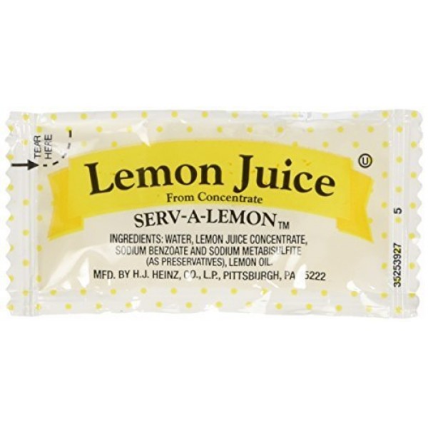Portion Pac Lemon Juice Packets - 4 gram 25 ct.