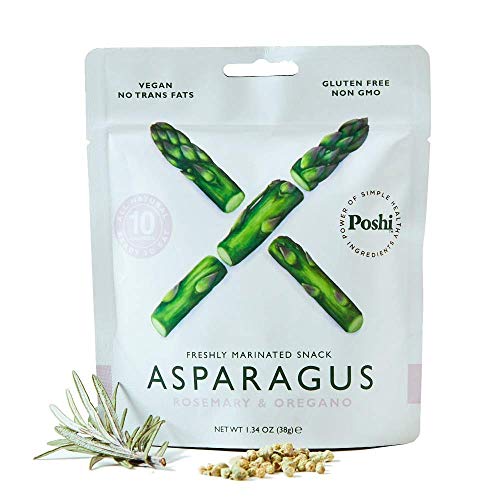 Poshi Asparagus Vegetable Snack | 10 Pack | Keto, Vegan, Paleo,