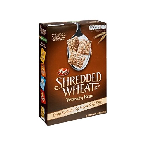 Post Shredded Wheat And Bran Cereal 18 Oz Pack Of 10