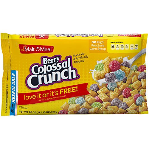 Malt-O-Meal Berry Colossal Crunch Cereal, 26 Ounce Breakfast Cer