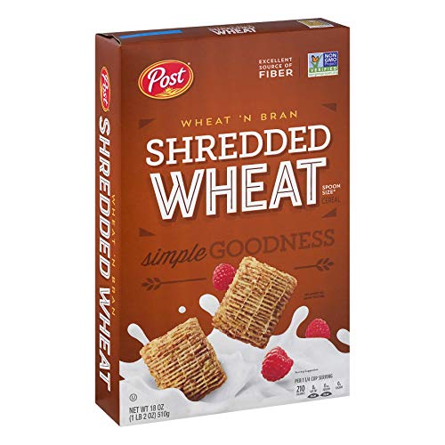 Pack Of 7 - Post Shredded Wheat Spoon Size Wheatn Bran Cereal 1